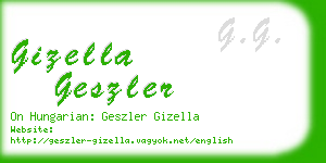 gizella geszler business card